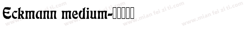 Eckmann medium字体转换